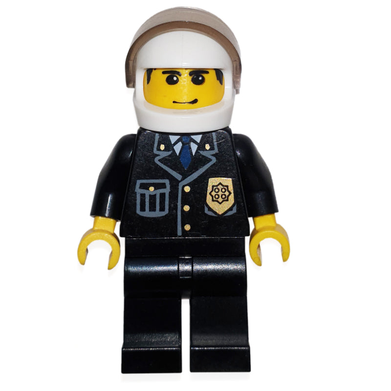 fig-010254 – Police - Black Jacket, Black Legs, White Helmet