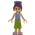 fig-010356 – Mia - Medium Blue Top, Lime Shorts, Sunglasses