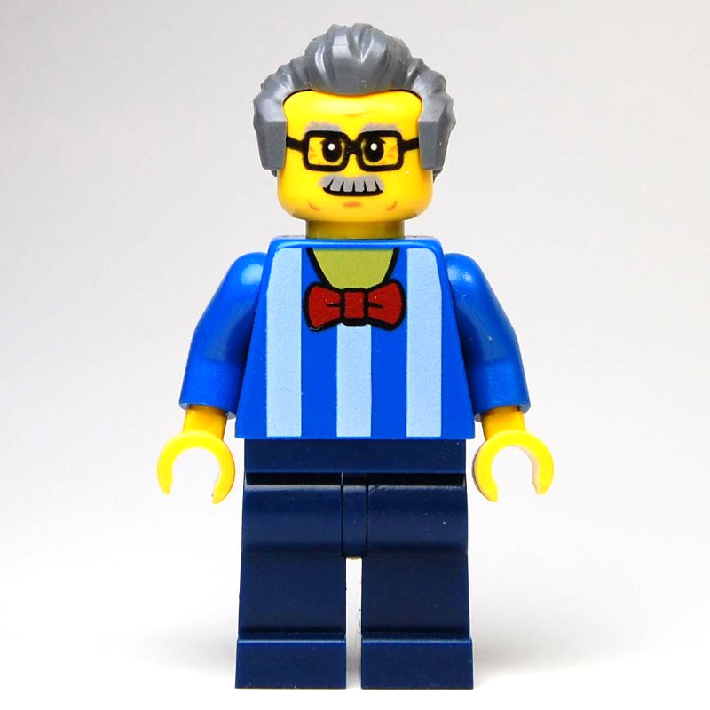 fig-010358 – Blue Torso, Dark Blue Legs, Dark BLuish Grey Hair - With Back Print