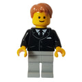 fig-010360 – Black Torso Jacket, Light Bluish grey Legs, Dark Orange Hair - Pockets