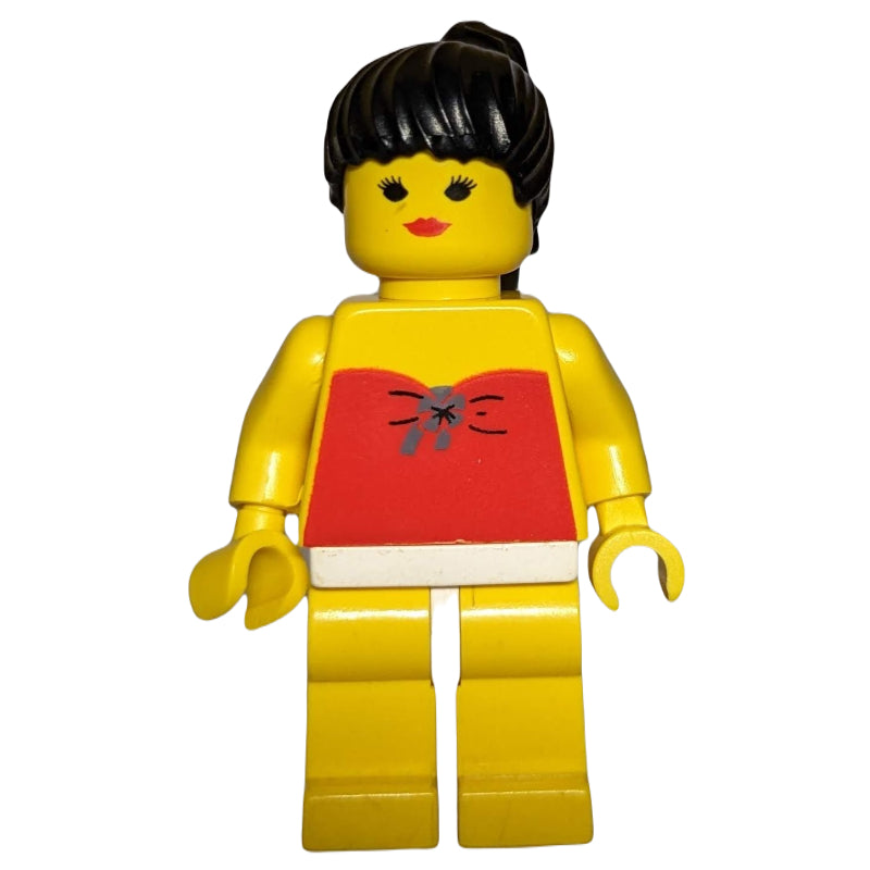 fig-010394 – Woman, Red Swimsuit, Black Hair - Closed Mouth