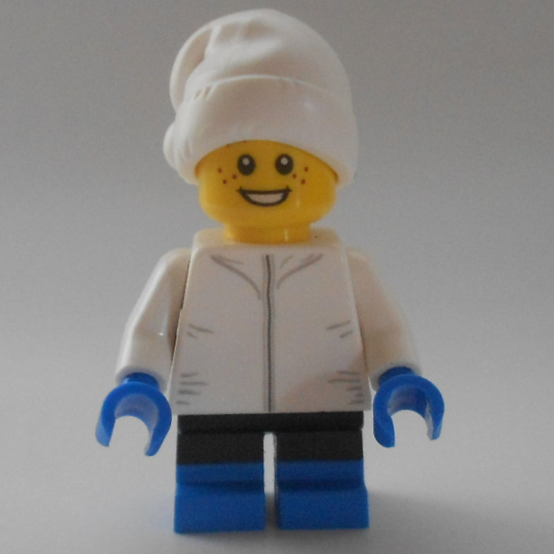 fig-010401 – Kid - White Torso, Blue Legs, White Hat