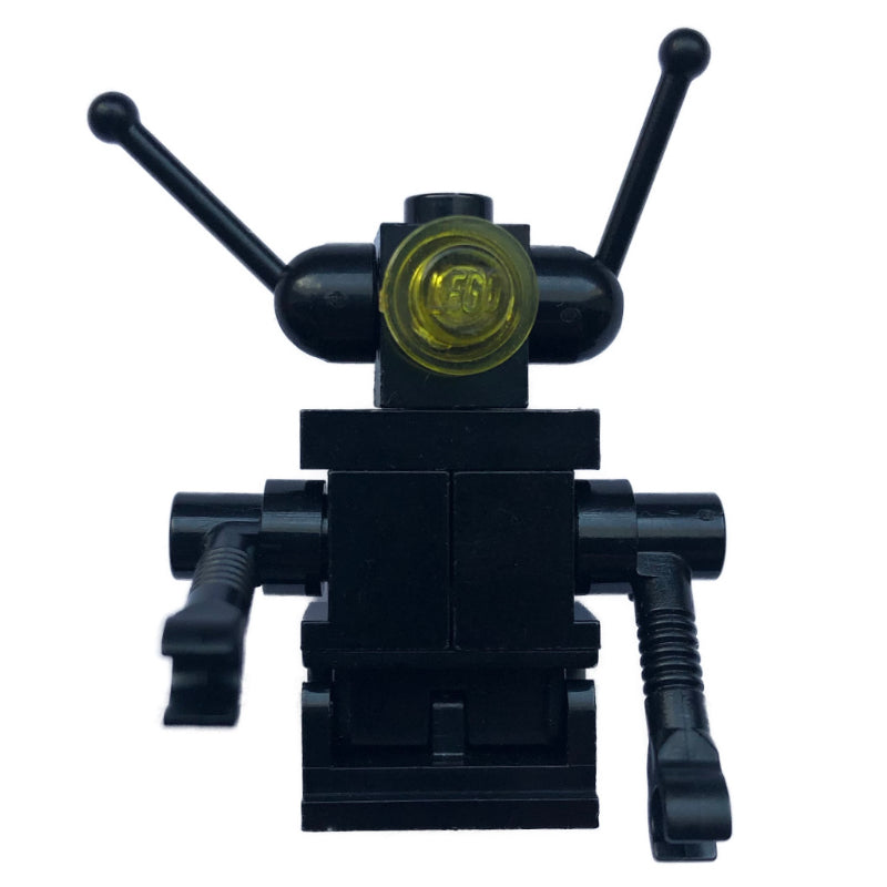 fig-010410 – Classic Space Droid - Black, Hinge Base Trans-Yellow Eyes
