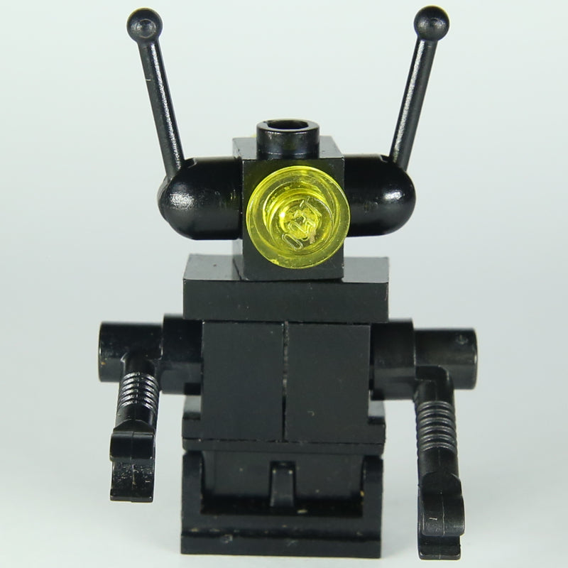 fig-010411 – Classic Space Droid - Black, Hinge Base Trans-Yellow Eyes, Bar
