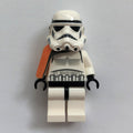 fig-010447 – Sandtrooper Squad Leader / Captain, Orange Pauldron, Neck Bracket, Plain Black Head, Dotted Mouth print