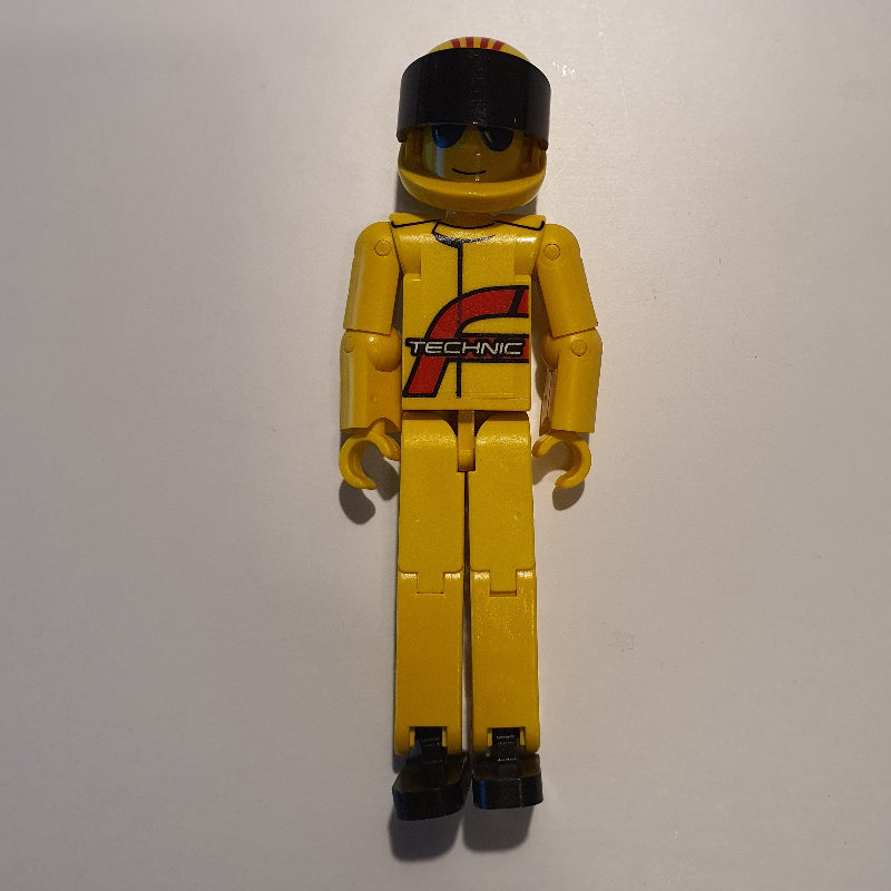 fig-010495 – Technic Figure Yellow Legs, Yellow Top [Power Puller Driver] - Yellow Helmet