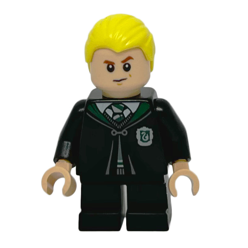 fig-010514 – Draco Malfoy, Closed Slytherin Robes with Crest, Short Legs