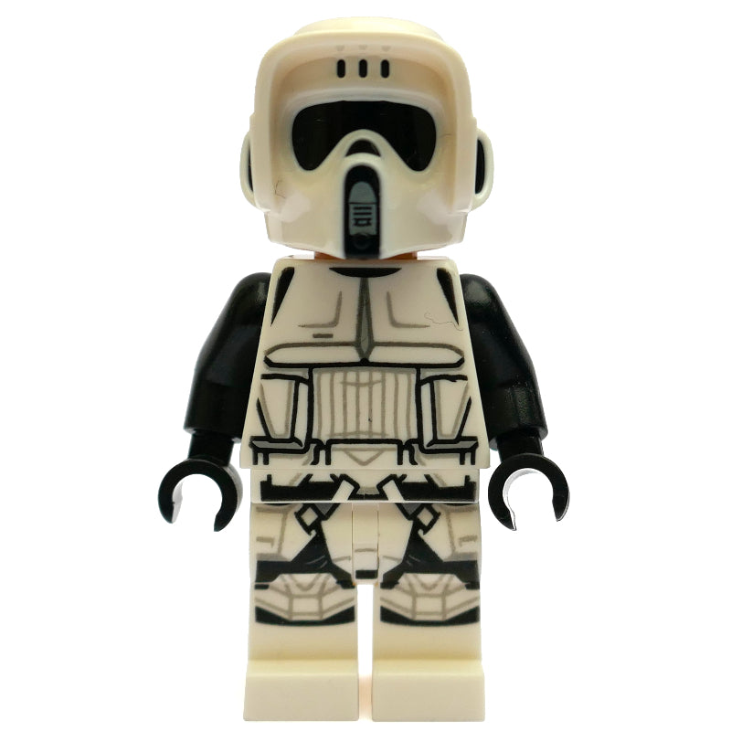fig-010527 – Scout Trooper, Dual Molded White and Black Helmet, Closed Mouth