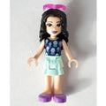fig-010534 – Emma - Dark Blue Top, Light Aqua Skirt, Sunglasses