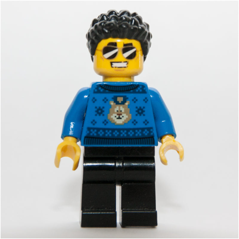 fig-010548 – Duke Detain - Blue Christmas Sweater