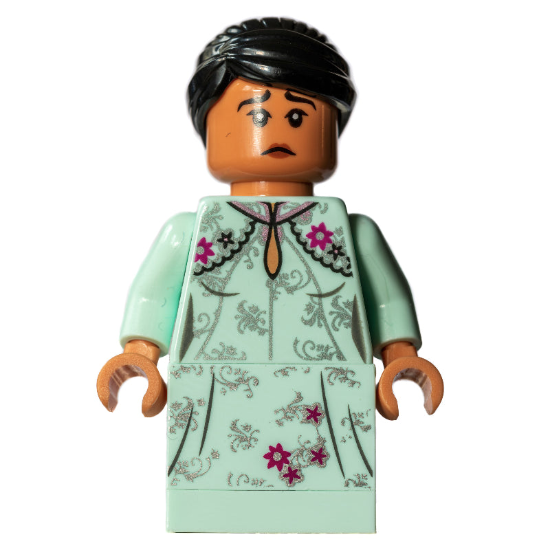 fig-010555 – Cho Chang, Light Aqua Brick-Built Dress