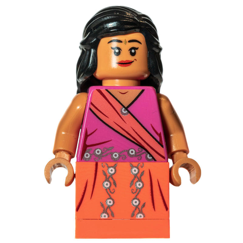 fig-010556 – Padma Patil, Coral and Dark Pink Dress