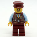 fig-010563 – Train Conductor, Dark Red Suit with Tie, Dark Red Hat