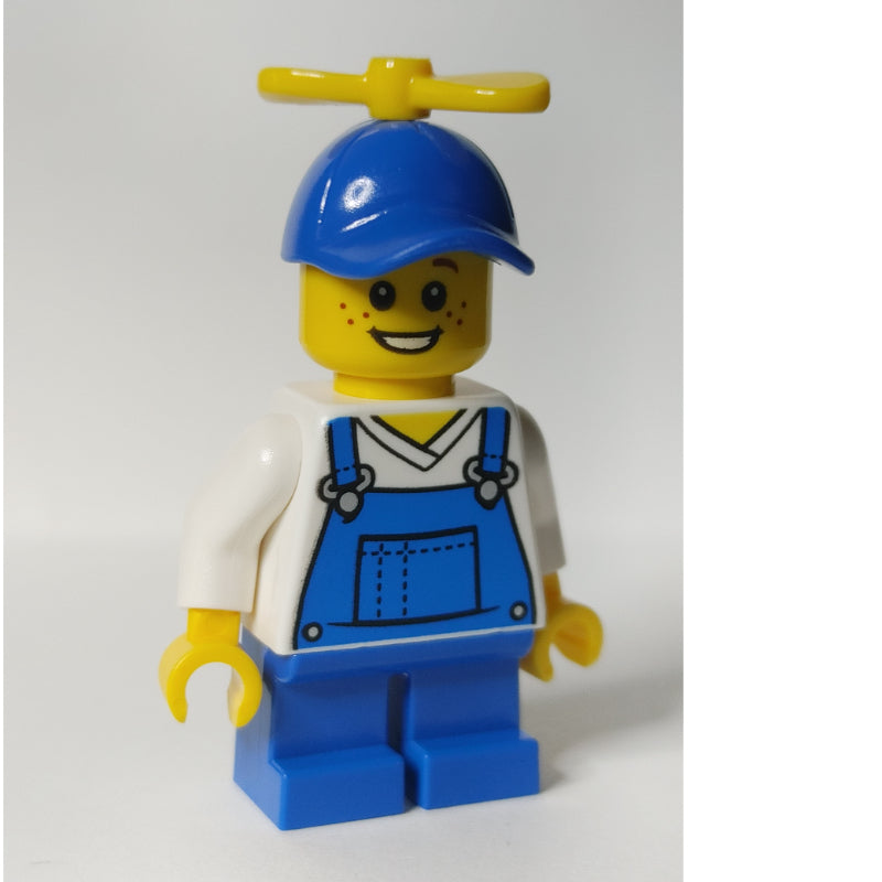fig-010565 – Billy McCloud - Blue Overalls, Blue Cap with Yellow Propeller