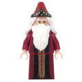 fig-010568 – Albus Dumbledore, Dark Red Robe with Skirt, Stars on Hat