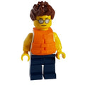 fig-010635 – White Torso, Dark Blue Legs, Reddish Brown Hair, Life Jacket