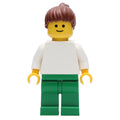 fig-010649 – White Torso, Green Legs, Reddish Brown Hair, Female