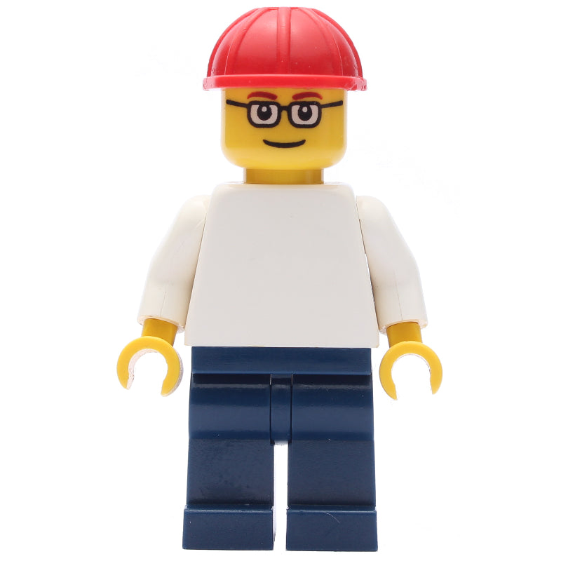 fig-010651 – White Torso, Dark Blue Legs, Red Helmet