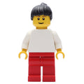 fig-010652 – White Torso, Red Legs, Black Hair Ponytail