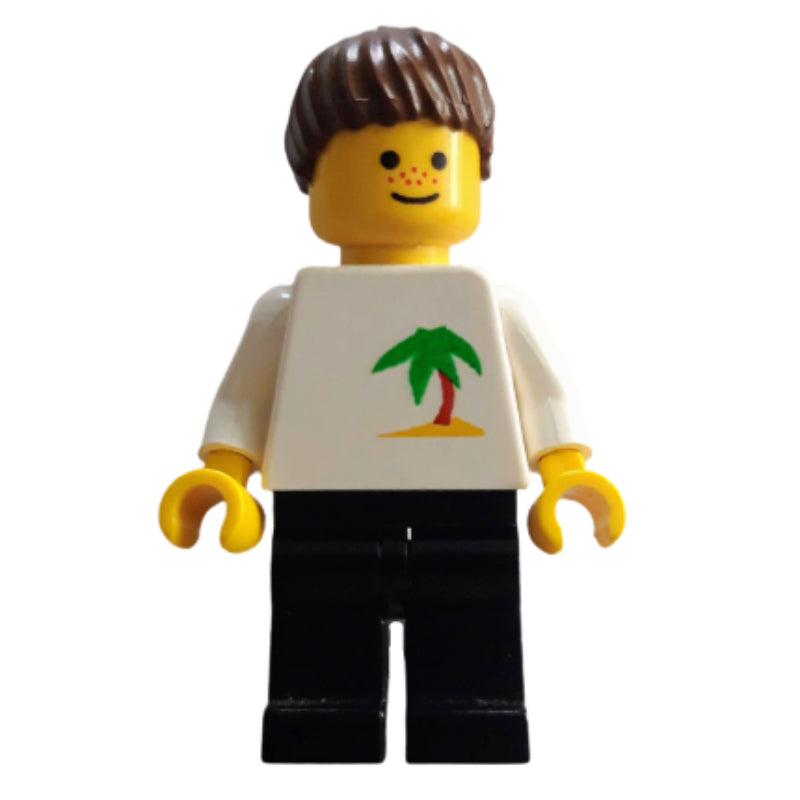 fig-010665 – White Torso, Black Legs, Brown Hair