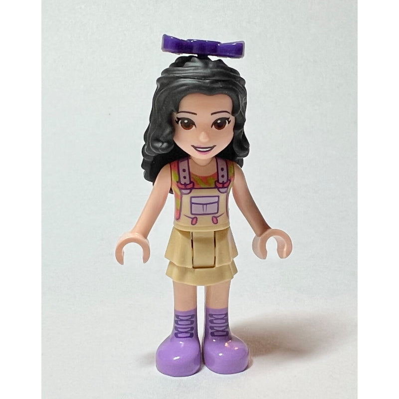 fig-010667 – Emma - Tan Overall, Black Hair, Bow