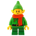 fig-010672 – Elf - Bright Green Torso, Green legs, Bright Green Hat, Red Scarf