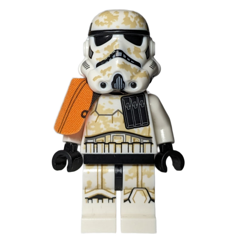 fig-010680 – Sandtrooper Squad Leader / Captain, Orange Pauldron, Neck Bracket, Dual Molded Helmet, Closed Mouth