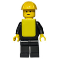 fig-010693 – Man - Black Torso, Black Legs, Yellow Hat, Yellow Vest (3626a Head)