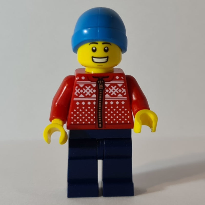 fig-010749 – Red Torso, Dark Blue Legs, Dark Azure Cap