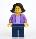 fig-010754 – Woman, Medium Lavender Sweater, Dark Blue Legs, Black Hair