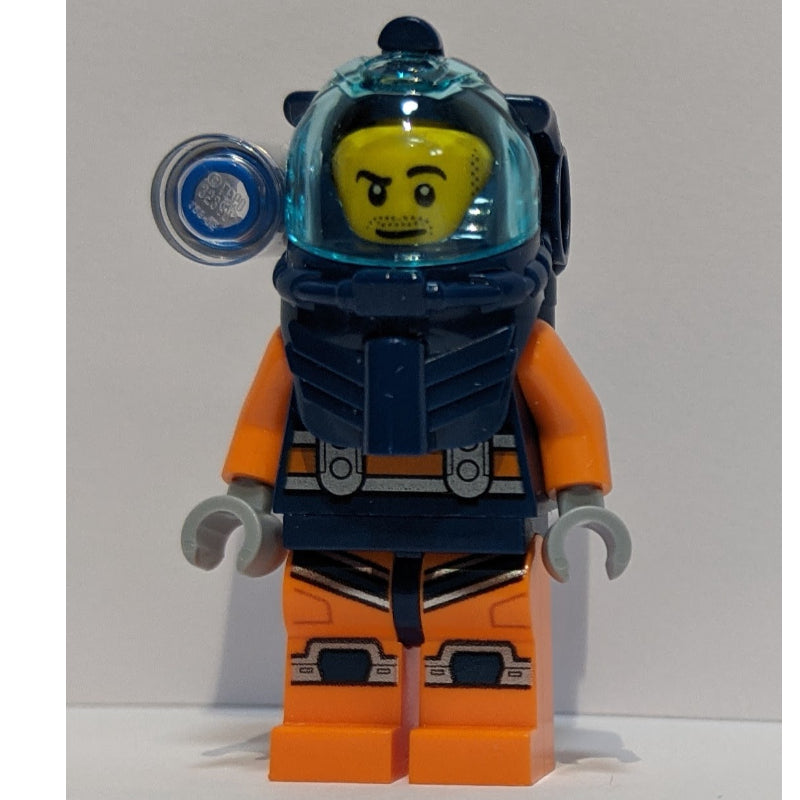 fig-010789 – Diver - Dark Blue Torso, Orange Legs, Dark Blue Helmet