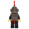 fig-010802 – Knight (Breastplate on Black) - Black Legs, Armor, Red Plume, Hollow Stud Head