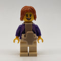 fig-010810 – Dark Purple Torso, Tan Legs, Dark Orange Hair, Baby Carrier