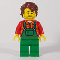 fig-010819 – Man, Green Overalls, Reddish Brown Hair, Stubble Beard