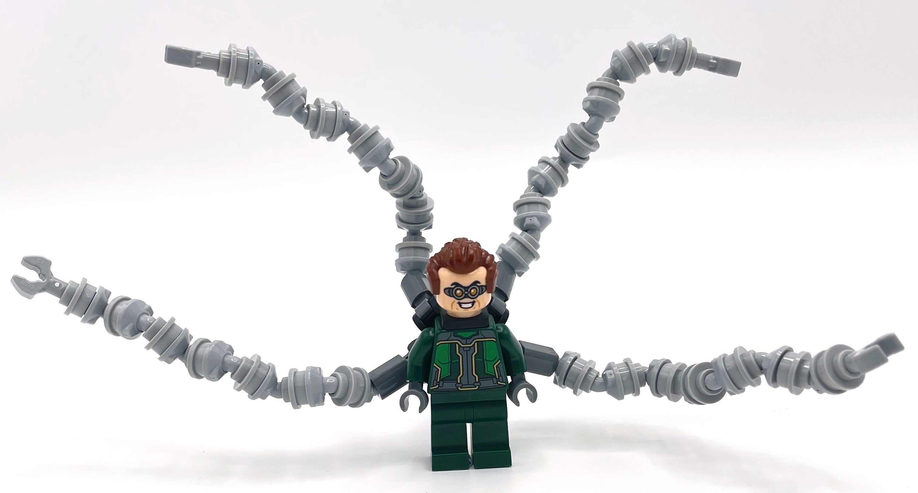 fig-010826 – Dr. Octopus / Doc Ock, Dark Green Outfit, Neck Bracket