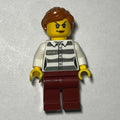fig-010855 – Criminal, Woman, Prison Shirt with '50382', Dark Red Legs, Dark Orange Hair