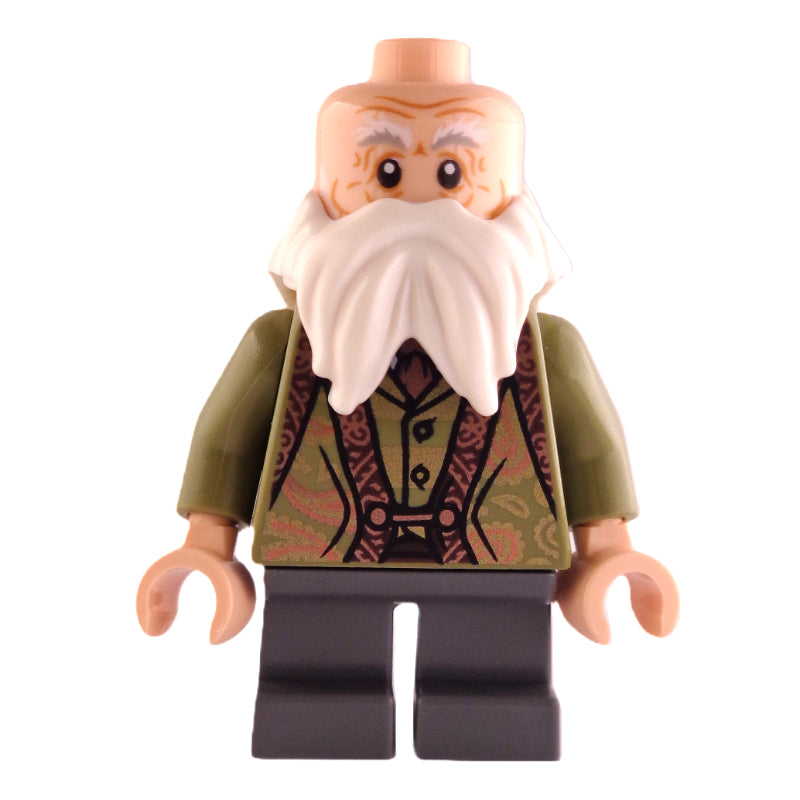 fig-010874 – Professor Filius Flitwick, Beard, Olive Green Vest, Dark Bluish Grey Legs