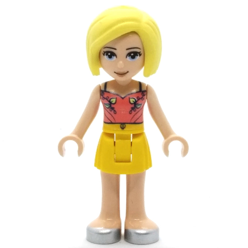 fig-010900 – Roxy - Coral Top, Yellow Skirt