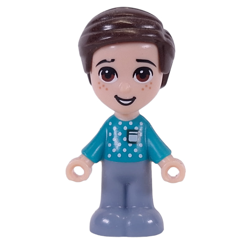 fig-010902 – Henry - Microdoll - Dark Turquoise Shirt, Light Bluish Grey Pants