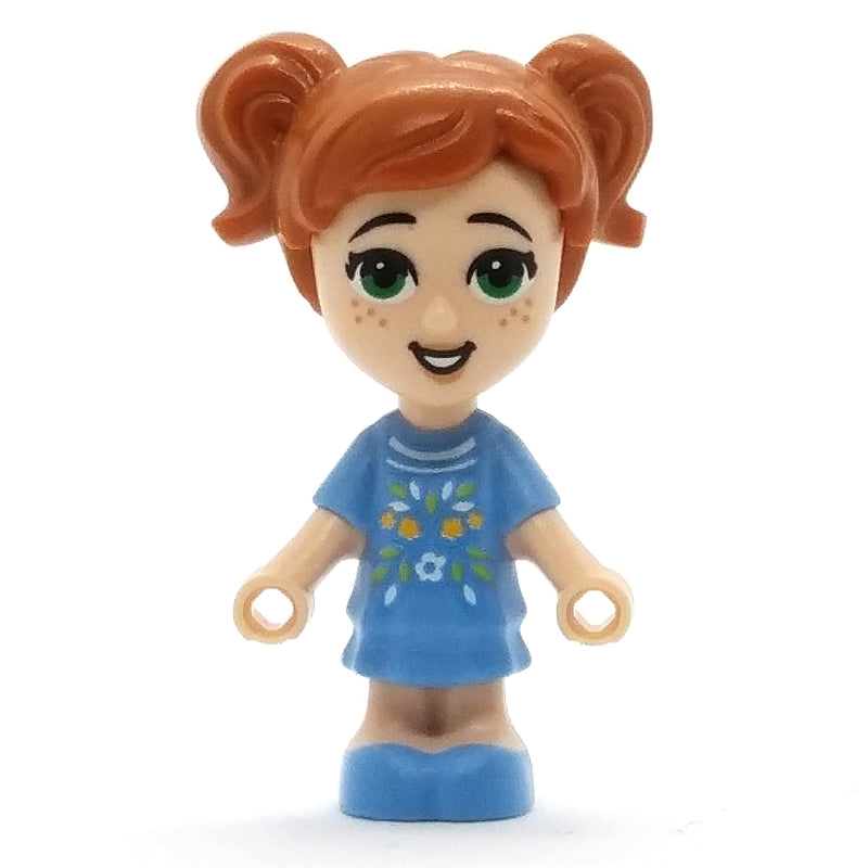 fig-010904 – Ava - Microdoll, Medium Blue Dress, Dark Orange Hair