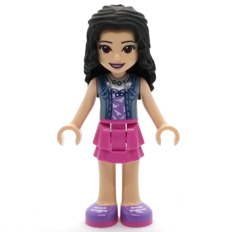fig-010907 – Emma - Sand Blue Jacket, Magenta Skirt