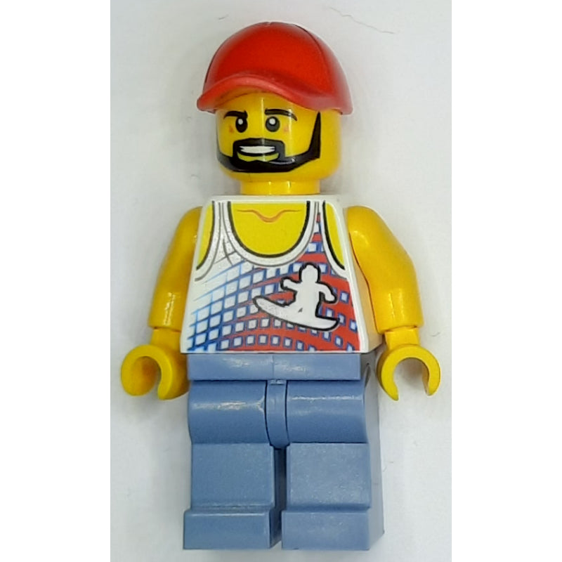 fig-010914 – White Torso, Sand Blue Legs, Red Cap