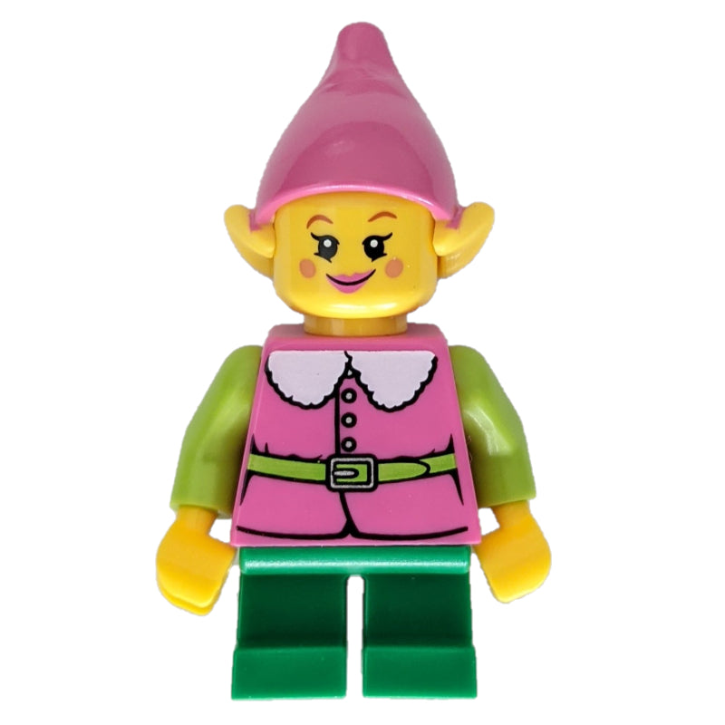 fig-011029 – Elf - Dark Pink Torso, Green Legs, Dark Pink Head