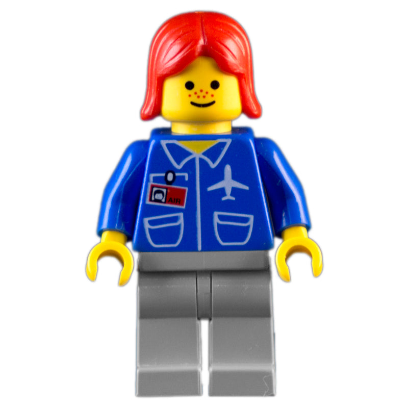 fig-011035 – Blue Torso, Light Gray Legs, Red Hair