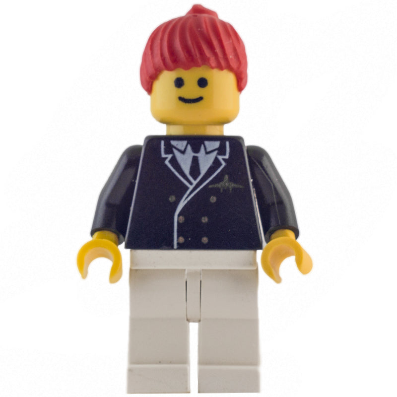 fig-011037 – Pilot - Black Torso, White Legs, Red Hair