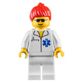 fig-011040 – Doctor - White Torso and Legs, Red Hair Female