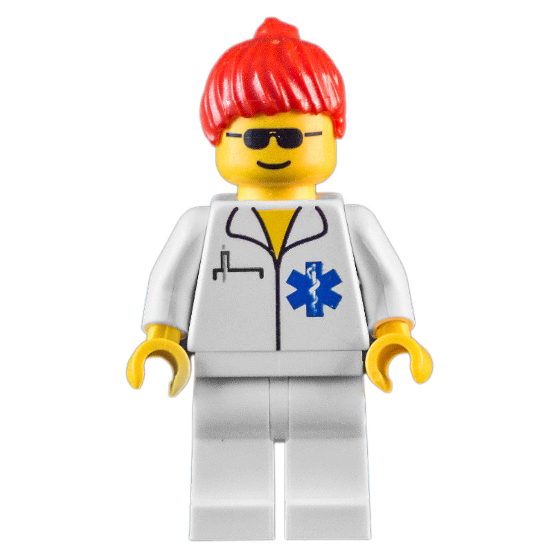 fig-011040 – Doctor - White Torso and Legs, Red Hair Female