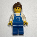 fig-011047 – White Torso, Blue Legs, Brown Hair Ponytail