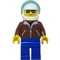 fig-011062 – Pilot - Reddish Brown Torso, Blue Legs, White Helmet