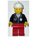 fig-011071 – Police - Black Torso, Red Legs, White Fire Helmet